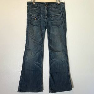 7 For All Mankind Flare Leg Jeans Medium Wash
